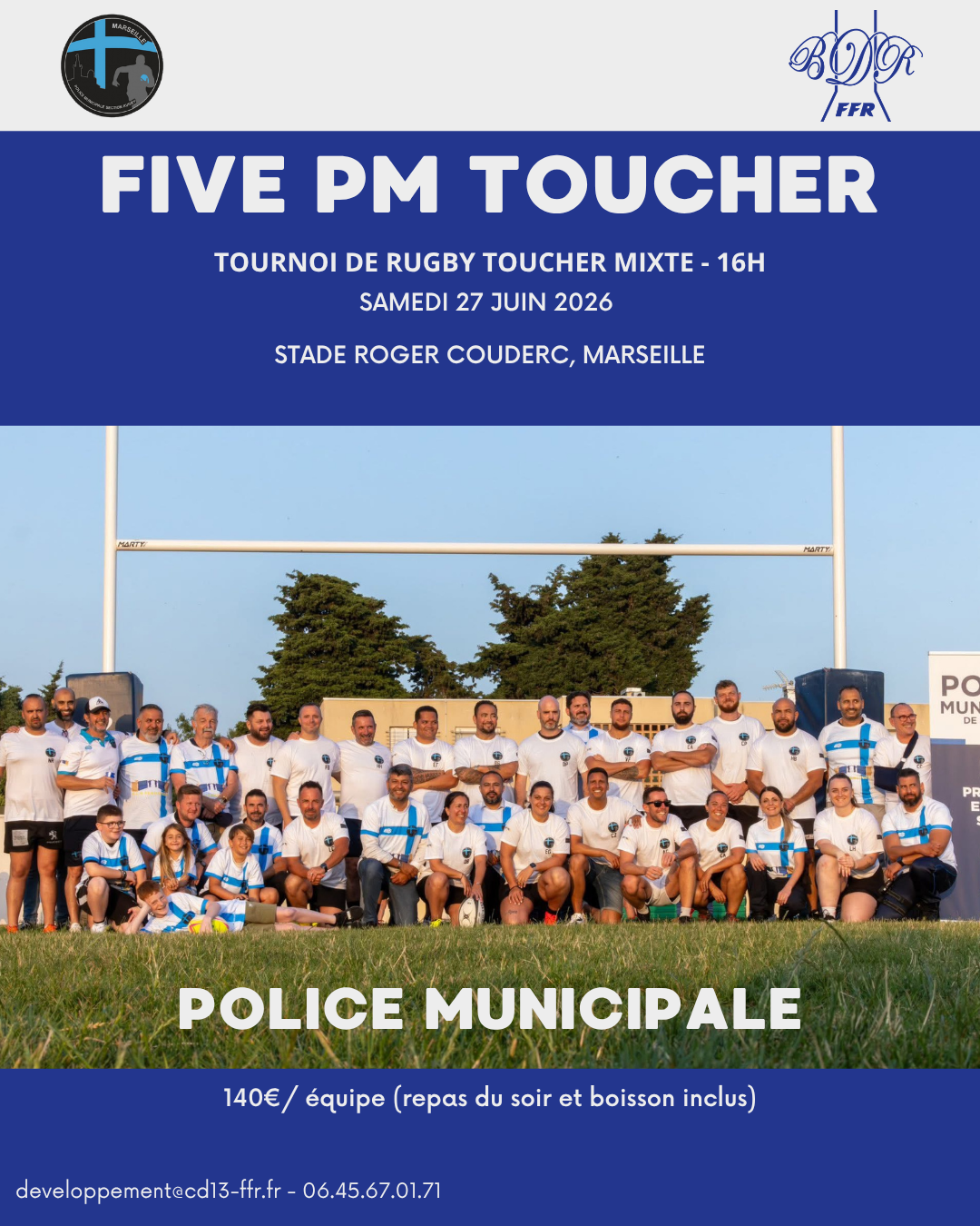 Illustration de FIVE PM TOUCHER 🏉
