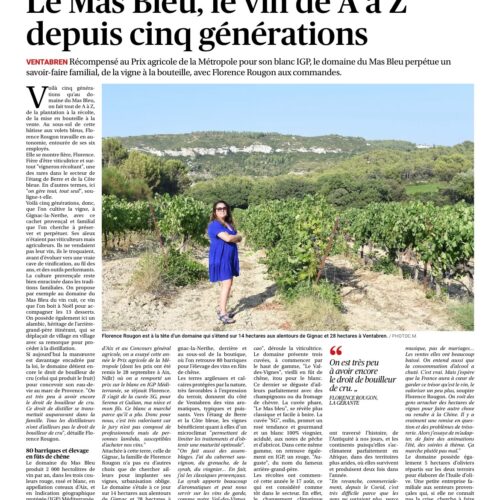 Illustration de Partenariat : Le Mas Bleu à l’honneur dans La Provence