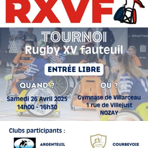 Illustration de Une première en ESSONNE  1er Tournoi de Rugby Fauteuil à NOZAY Samedi 26 Avril 2025