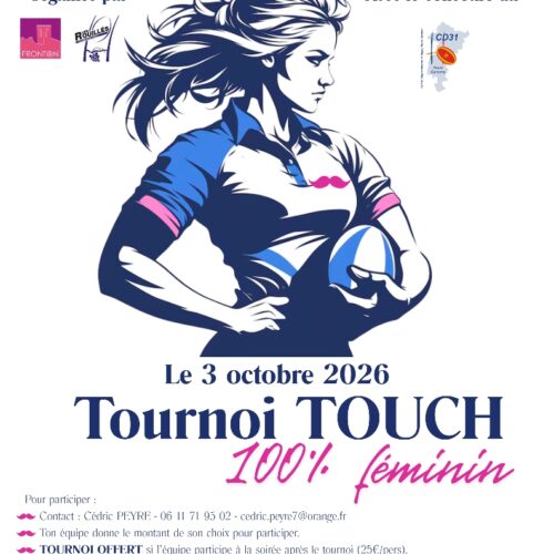Illustration de Tournoi de Touch 100 % féminin – Octobre Rose 2026