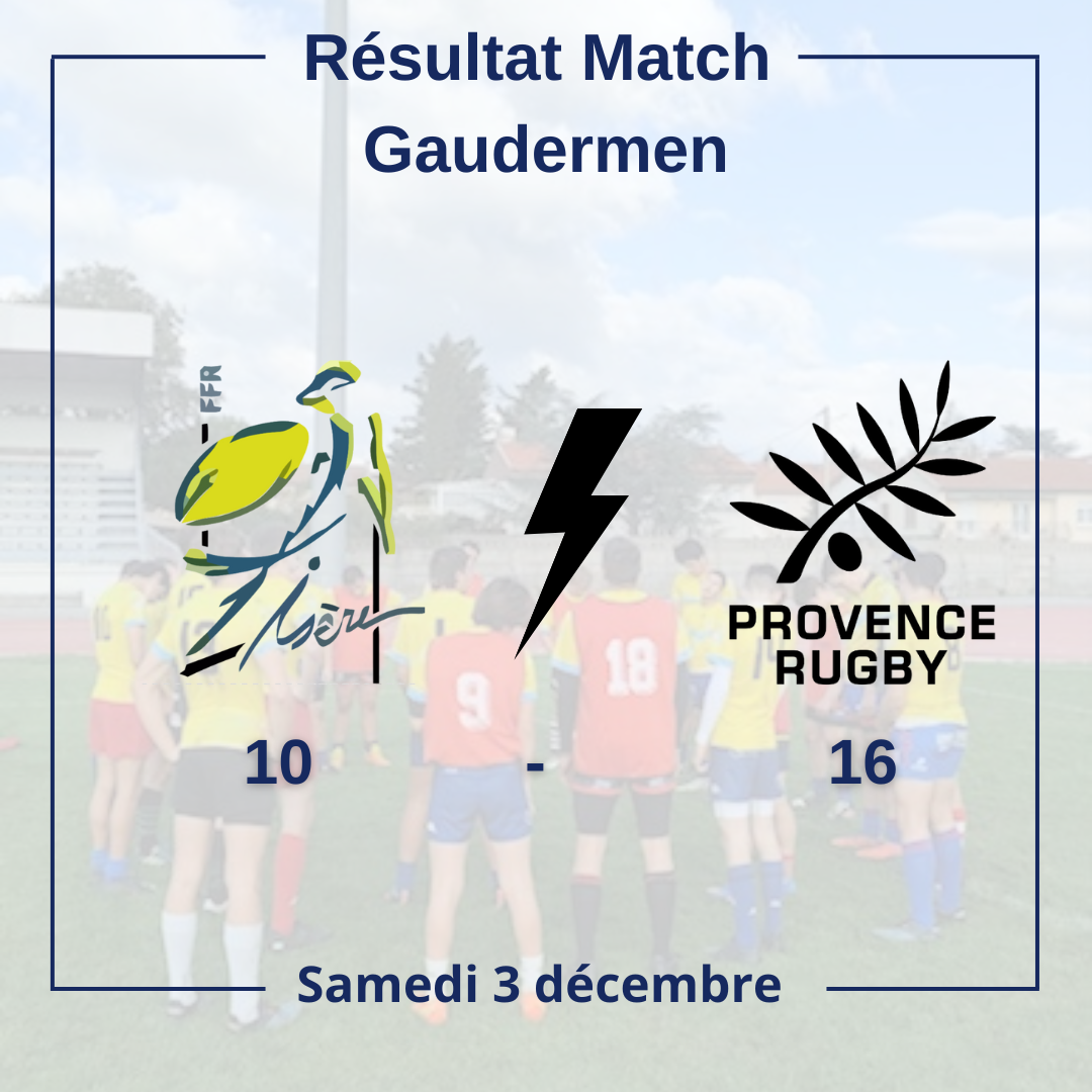 Illustration de Résultat match Gaudermen samedi 3 décembre