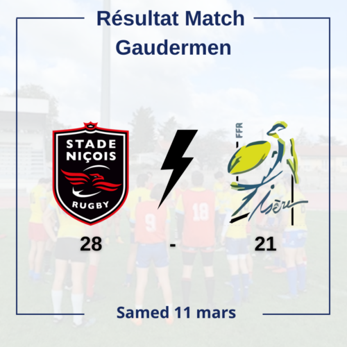 Illustration de Résultat match Gaudermen du samedi 11 mars