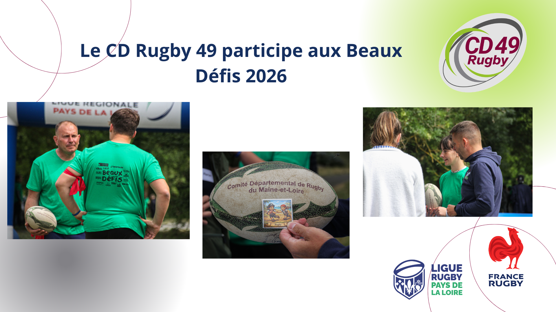 Illustration de Le CD Rugby 49 participe aux Beaux Défis 2026