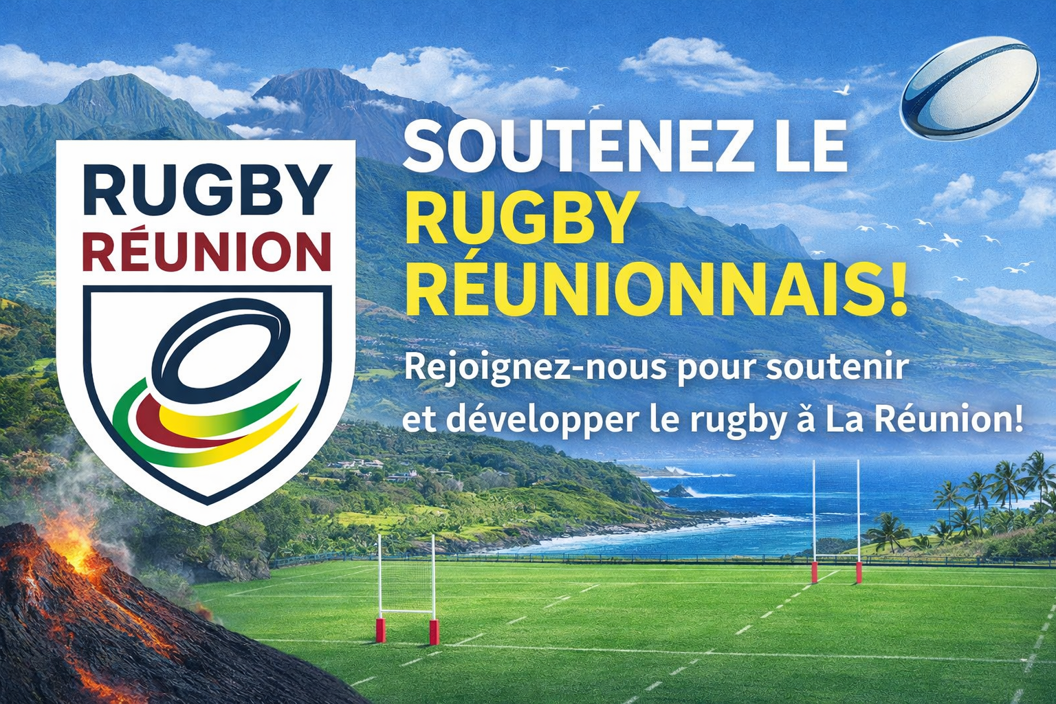 Illustration de Soutenez le rugby Réunionnais