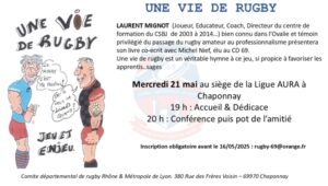 Dédicace livre « UNE VIE DE RUGBY »