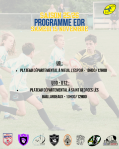 Programme Samedi 15 et Dimanche 16 Novembre