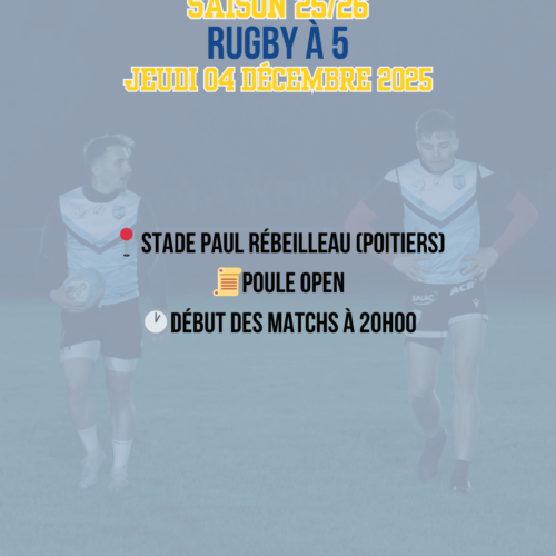 Illustration de Soirée rugby à 5 poule Open 04 Décembre 2025